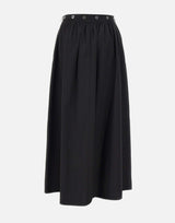 BOSS Gonna lunga in popeline con cintura a occhiello BLACK Donna 