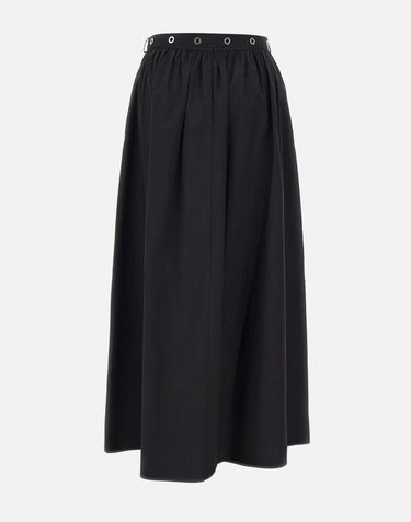 BOSS Gonna lunga in popeline con cintura a occhiello BLACK Donna 
