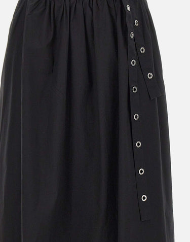 BOSS Gonna lunga in popeline con cintura a occhiello BLACK Donna 