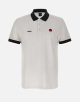 BOSS Polo "Paddy" con dettaglio bandiera paese WHITE Uomo 