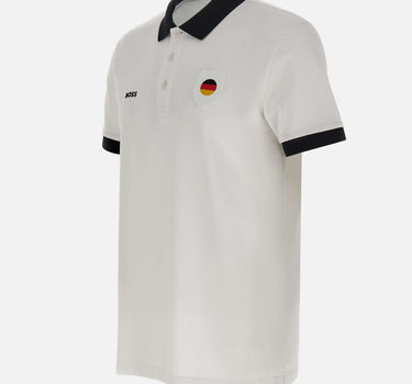 BOSS Polo "Paddy" con dettaglio bandiera paese WHITE Uomo 