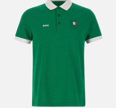 BOSS Polo "Paddy" con dettaglio bandiera paese GREEN Uomo 