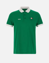 BOSS Polo "Paddy" con dettaglio bandiera paese GREEN Uomo 