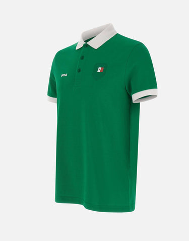 BOSS Polo "Paddy" con dettaglio bandiera paese GREEN Uomo 