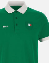 BOSS Polo "Paddy" con dettaglio bandiera paese GREEN Uomo 