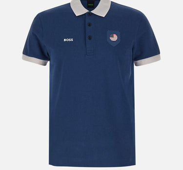 BOSS Polo "Paddy" con dettaglio bandiera paese BLUE Uomo 