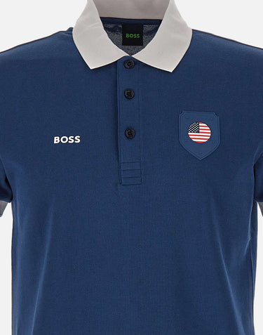 BOSS Polo "Paddy" con dettaglio bandiera paese BLUE Uomo 