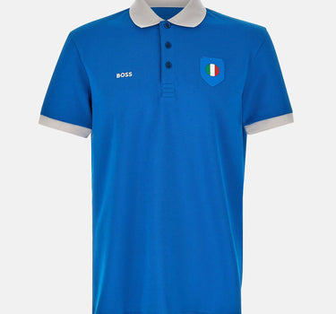 BOSS Polo "Paddy" con dettaglio bandiera paese Light Blue Uomo 
