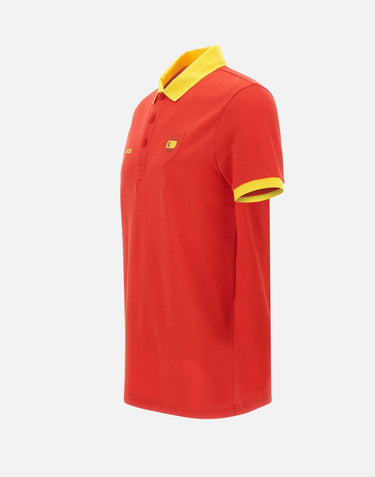 BOSS Polo "Paddy" con dettaglio bandiera paese RED Uomo 