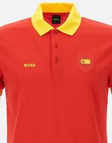 BOSS Polo "Paddy" con dettaglio bandiera paese RED Uomo 