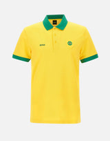 BOSS Polo "Paddy" con dettaglio bandiera paese YELLOW Uomo 