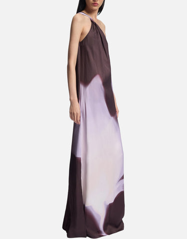 BOSS Vestito monospalla con stampa floreale PURPLE Donna 