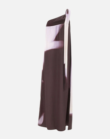 BOSS Vestito monospalla con stampa floreale PURPLE Donna 