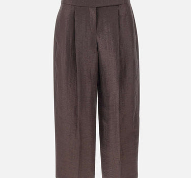 BOSS Pantaloni in misto lino laminati BROWN Donna 