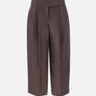 BOSS Pantaloni in misto lino laminati BROWN Donna 