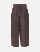 BOSS Pantaloni in misto lino laminati BROWN Donna 