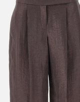 BOSS Pantaloni in misto lino laminati BROWN Donna 