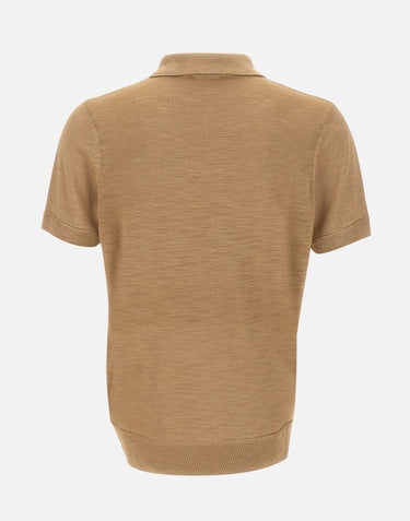 BOSS Polo "L_Naden" BEIGE Uomo 
