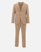 BOSS Abito in misto lana gessato BEIGE Uomo 