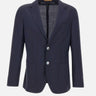 BOSS Blazer slim fit in misto lana seersucker BLUE Uomo 