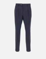 BOSS Pantaloni in misto lana e seta BLUE Uomo 