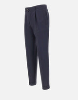 BOSS Pantaloni in misto lana e seta BLUE Uomo 