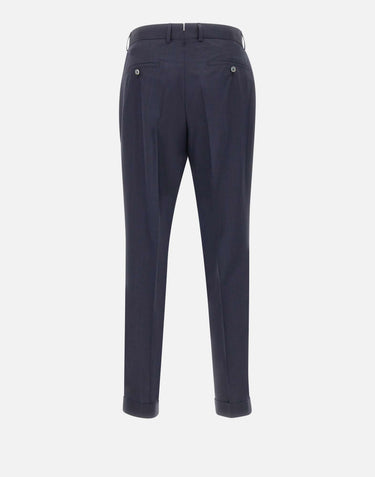 BOSS Pantaloni in misto lana e seta BLUE Uomo 