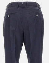 BOSS Pantaloni in misto lana e seta BLUE Uomo 