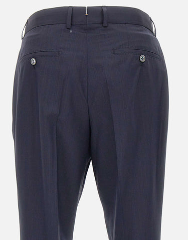 BOSS Pantaloni in misto lana e seta BLUE Uomo 