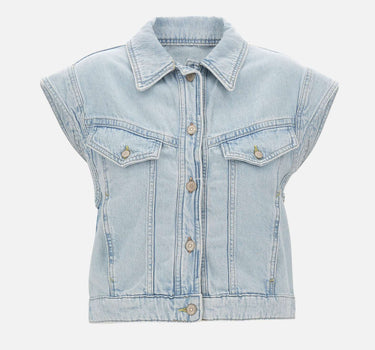 BOSS Gilet in denim marmorizzato Light Blue Donna 