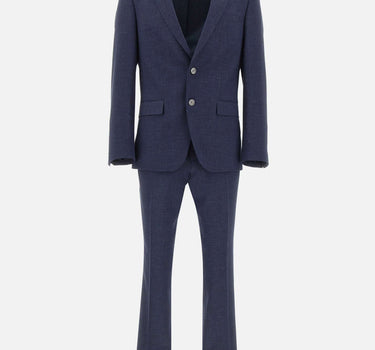BOSS Abito slim fit con micromotivo BLUE Uomo 