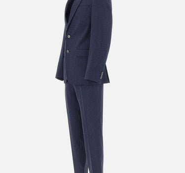 BOSS Abito slim fit con micromotivo BLUE Uomo 