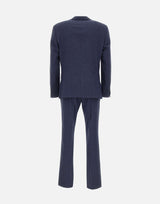 BOSS Abito slim fit con micromotivo BLUE Uomo 