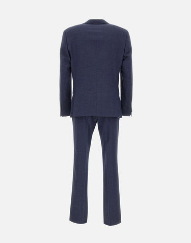 BOSS Abito slim fit con micromotivo BLUE Uomo 