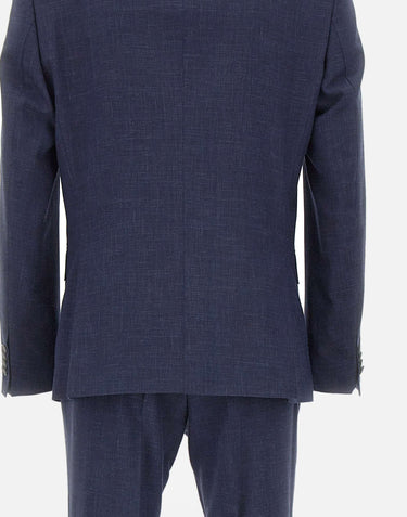 BOSS Abito slim fit con micromotivo BLUE Uomo 