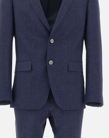 BOSS Abito slim fit con micromotivo BLUE Uomo 