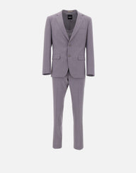BOSS Abito slim fit con micromotivo PURPLE Uomo 