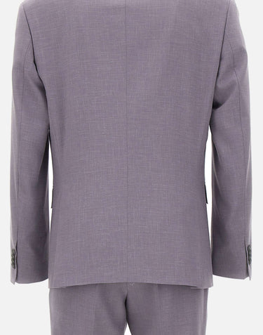 BOSS Abito slim fit con micromotivo PURPLE Uomo 