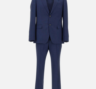 BOSS Abito tre pezzi slim fit in lana vergine BLUE Uomo 