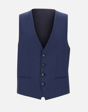 BOSS Abito tre pezzi slim fit in lana vergine BLUE Uomo 