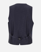 BOSS Abito tre pezzi slim fit in lana vergine BLUE Uomo 