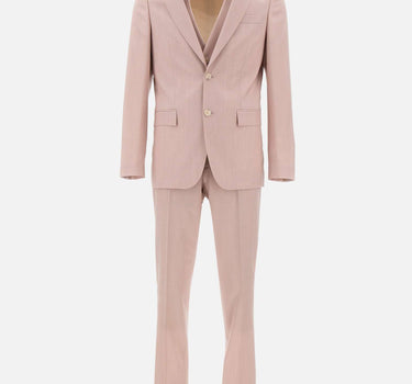BOSS Abito tre pezzi slim fit in lana vergine Pink Uomo 