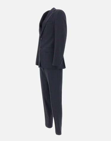 BOSS Abito slim fit con micromotivo BLUE Uomo 