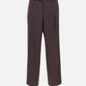 BOSS Pantaloni in twill drappeggiato BROWN Uomo 