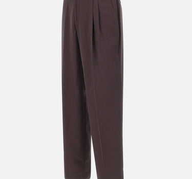 BOSS Pantaloni in twill drappeggiato BROWN Uomo 