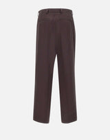 BOSS Pantaloni in twill drappeggiato BROWN Uomo 