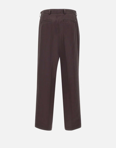 BOSS Pantaloni in twill drappeggiato BROWN Uomo 