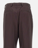 BOSS Pantaloni in twill drappeggiato BROWN Uomo 