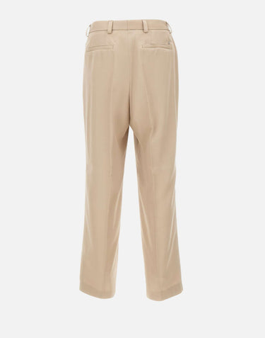 BOSS Pantaloni in twill drappeggiato BEIGE Uomo 