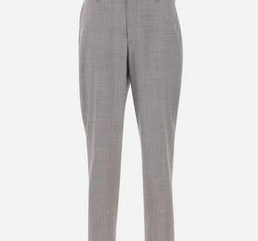 BOSS Pantaloni dal fit affusolato in lana vergine GREY Uomo 